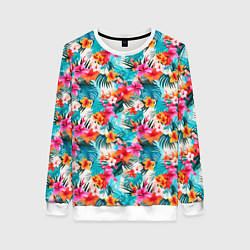 Женский свитшот Летний гавайский паттерн