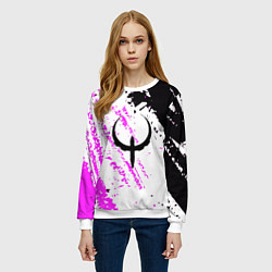 Свитшот женский Quake краски неон, цвет: 3D-белый — фото 2