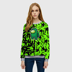 Свитшот женский Among us x ъуъ съука, цвет: 3D-меланж — фото 2