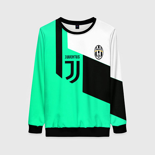 Женский свитшот Juventus geometry / 3D-Черный – фото 1