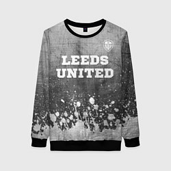 Свитшот женский Leeds United - grey gradient посередине, цвет: 3D-черный