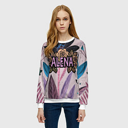 Свитшот женский Alena roses, цвет: 3D-белый — фото 2