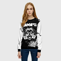Свитшот женский The Doors рок пес, цвет: 3D-черный — фото 2