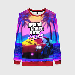 Свитшот женский Vice city retro wave Lambo, цвет: 3D-красный