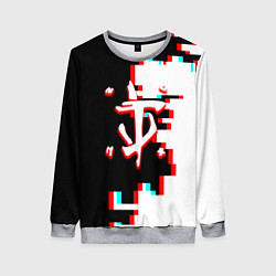 Свитшот женский Doom geometry, цвет: 3D-меланж