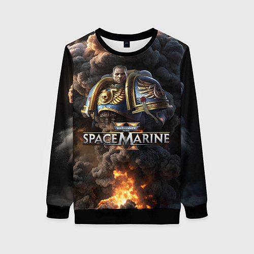 Женский свитшот Captain Titus Warhammer 40000 space marine 2 / 3D-Черный – фото 1