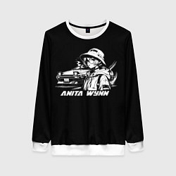 Свитшот женский Аниме девушка и trueno ae 86, цвет: 3D-белый