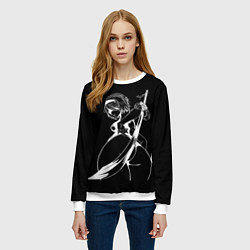 Свитшот женский 2B с катаной - Nier automata, цвет: 3D-белый — фото 2