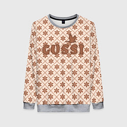 Женский свитшот Гусси - узор в стиле Гучи