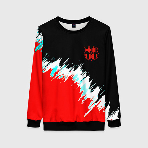 Женский свитшот Барселона фк краски / 3D-Черный – фото 1