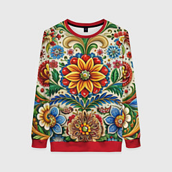 Женский свитшот Русские классические узоры и орнамент