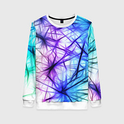 Свитшот женский Неоновые нервы, цвет: 3D-белый