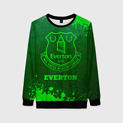 Свитшот женский Everton - green gradient, цвет: 3D-черный