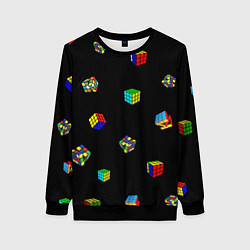 Женский свитшот Много кубик рубика