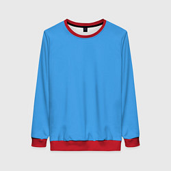 Свитшот женский Эмоция печаль - синий, цвет: 3D-красный