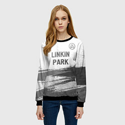 Свитшот женский Linkin Park - white gradient посередине, цвет: 3D-черный — фото 2