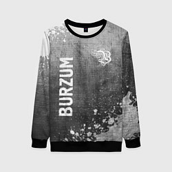 Свитшот женский Burzum - grey gradient вертикально, цвет: 3D-черный