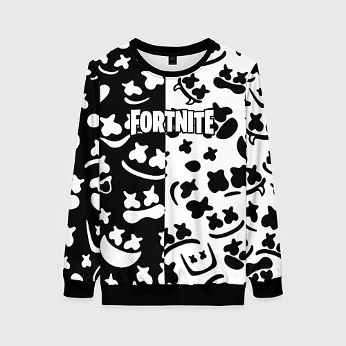 Женский свитшот Fortnite patten Marshmello / 3D-Черный – фото 1