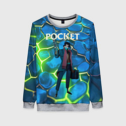 Свитшот женский Pocket Deadlock, цвет: 3D-меланж