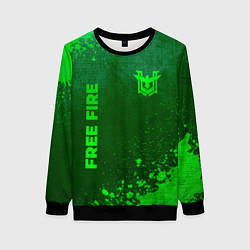 Женский свитшот Free Fire - green gradient вертикально