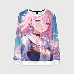 Свитшот женский Honkai Star Rail March 7th beauty, цвет: 3D-белый