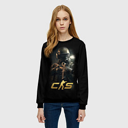 Свитшот женский CS counter terrorist, цвет: 3D-черный — фото 2