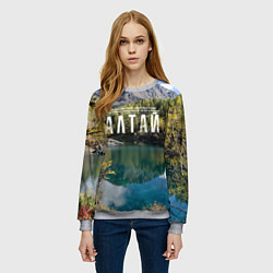 Свитшот женский Горный Алтай, цвет: 3D-меланж — фото 2