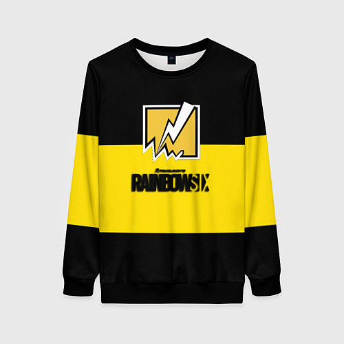 Женский свитшот Rainbow six logo game / 3D-Черный – фото 1