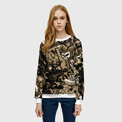 Свитшот женский Король и шут средневековья играют рок, цвет: 3D-белый — фото 2