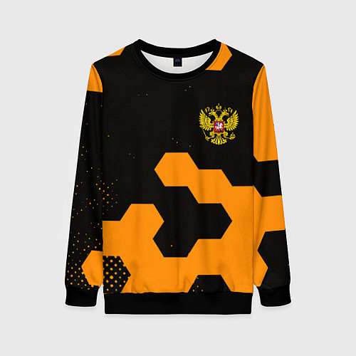 Женский свитшот Герф РФ соты броня / 3D-Черный – фото 1