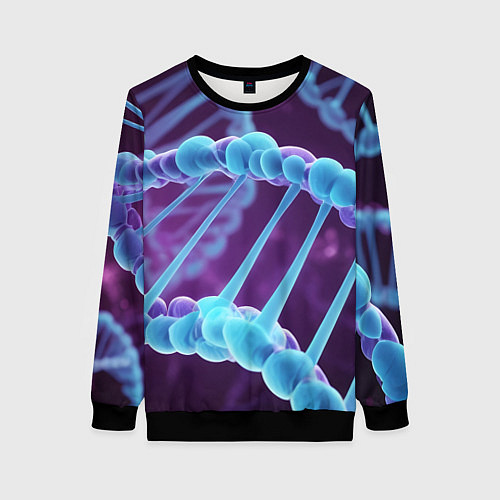 Женский свитшот Неон ДНК / 3D-Черный – фото 1
