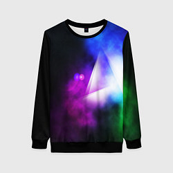 Свитшот женский Космос геометрия, цвет: 3D-черный