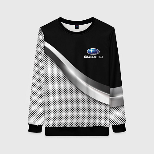 Женский свитшот Subaru metal steel / 3D-Черный – фото 1