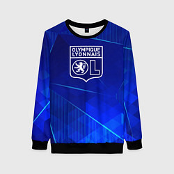 Свитшот женский Lyon blue poly, цвет: 3D-черный