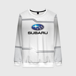 Свитшот женский Subaru auto steel metal, цвет: 3D-белый