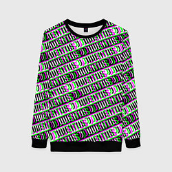 Свитшот женский Juventus glitch pattern, цвет: 3D-черный