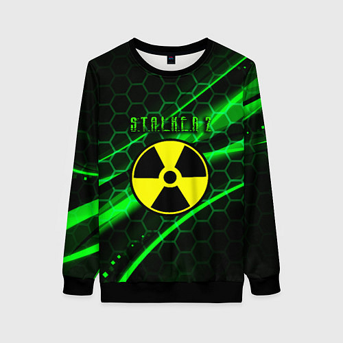 Женский свитшот S T A L K E R 2 кислотный стиль / 3D-Черный – фото 1