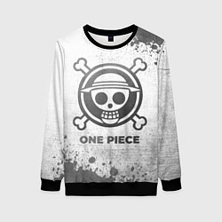 Свитшот женский One Piece - white gradient, цвет: 3D-черный