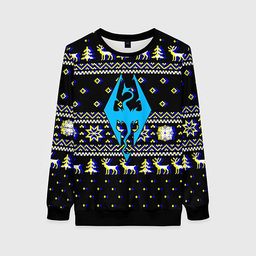 Женский свитшот The Elder Scrolls зимний свитер / 3D-Черный – фото 1