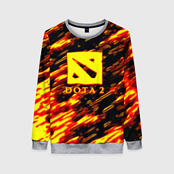 Свитшот женский DOTA2 огенный стиль текстура, цвет: 3D-меланж