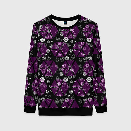 Женский свитшот Exo в фиолетовом / 3D-Черный – фото 1