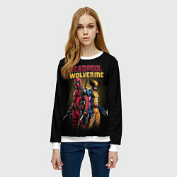 Свитшот женский Deadpool & Wolverine - film, цвет: 3D-белый — фото 2