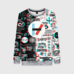 Женский свитшот Twenty one pilots glitch pattern