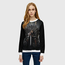 Свитшот женский Нед Игра престолов, цвет: 3D-белый — фото 2