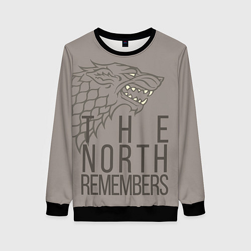 Женский свитшот The North Remembers game of thrones / 3D-Черный – фото 1