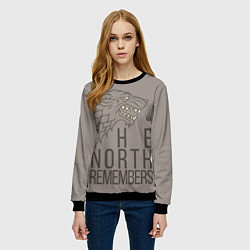Свитшот женский The North Remembers game of thrones, цвет: 3D-черный — фото 2