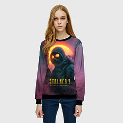 Свитшот женский Stalker 2 радиоактивный фон, цвет: 3D-черный — фото 2