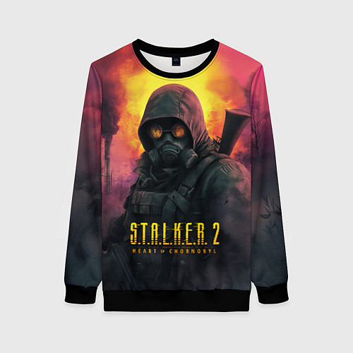 Женский свитшот Stalker 2 радиоактивный дым / 3D-Черный – фото 1
