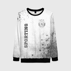 Женский свитшот Sporting - white gradient вертикально