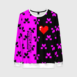 Свитшот женский Minecraft love game, цвет: 3D-белый